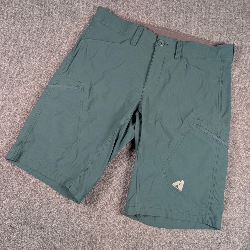 Eddie Bauer First Ascent Guide Pro Shorts Mens 34 Green Cargo Hiking 11251064